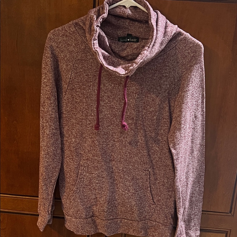 Derek Heart Women's Maroon Cowl Neck Sweater